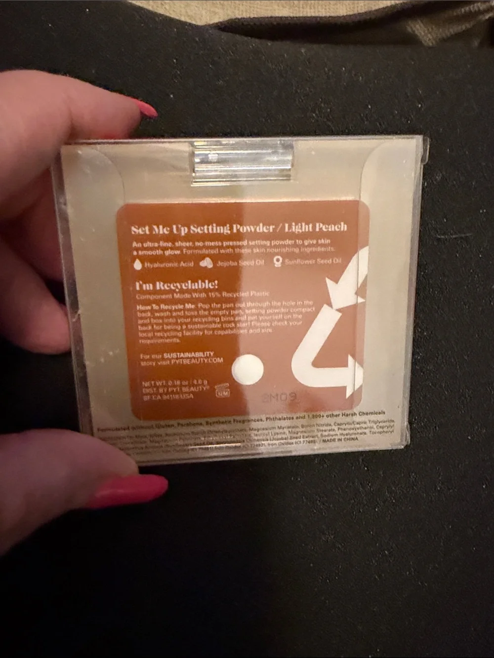 PTY Beauty Set Me Up Setting Powder in Light Peach - NEW